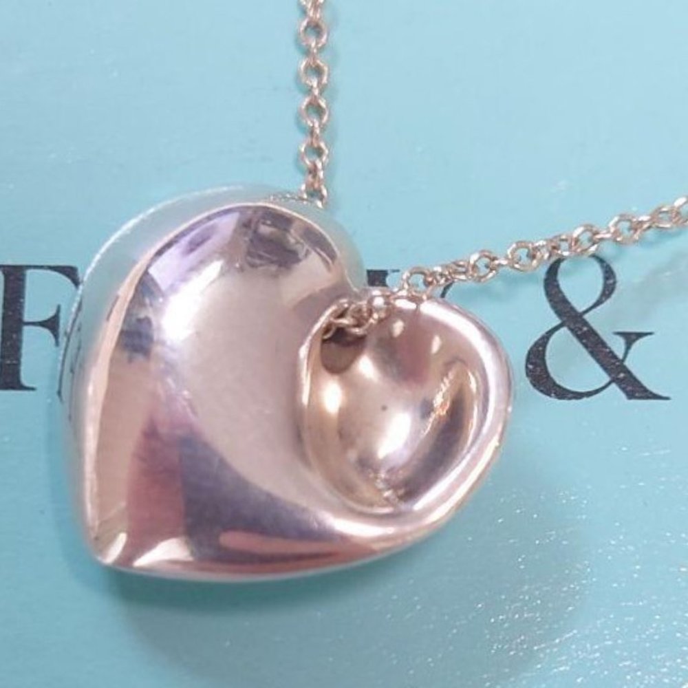 Tiffany & Co. Sterling Silver Folded Heart Necklace